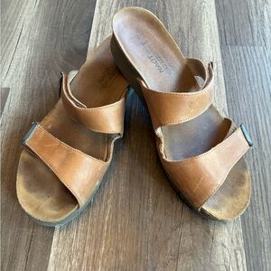 NAOT Jacey Double Strap Leather Slide Sandals SZ 40 8.5-9